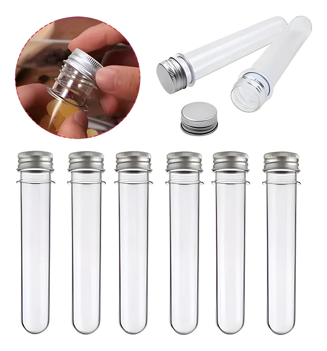 Tubos De Ensayo Para Souvenir Acrilico Golosinas X10un