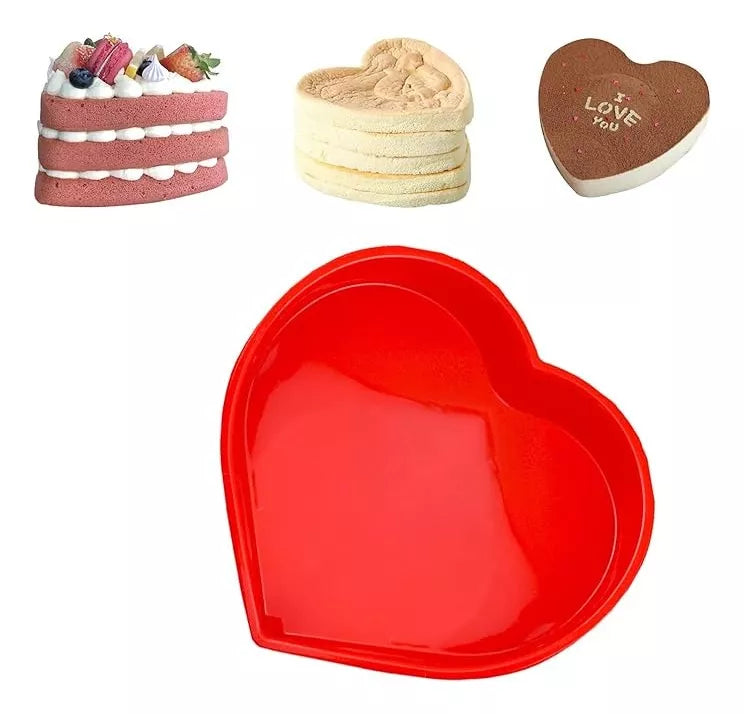 Molde De Pastel De Silicona Corazon Grande