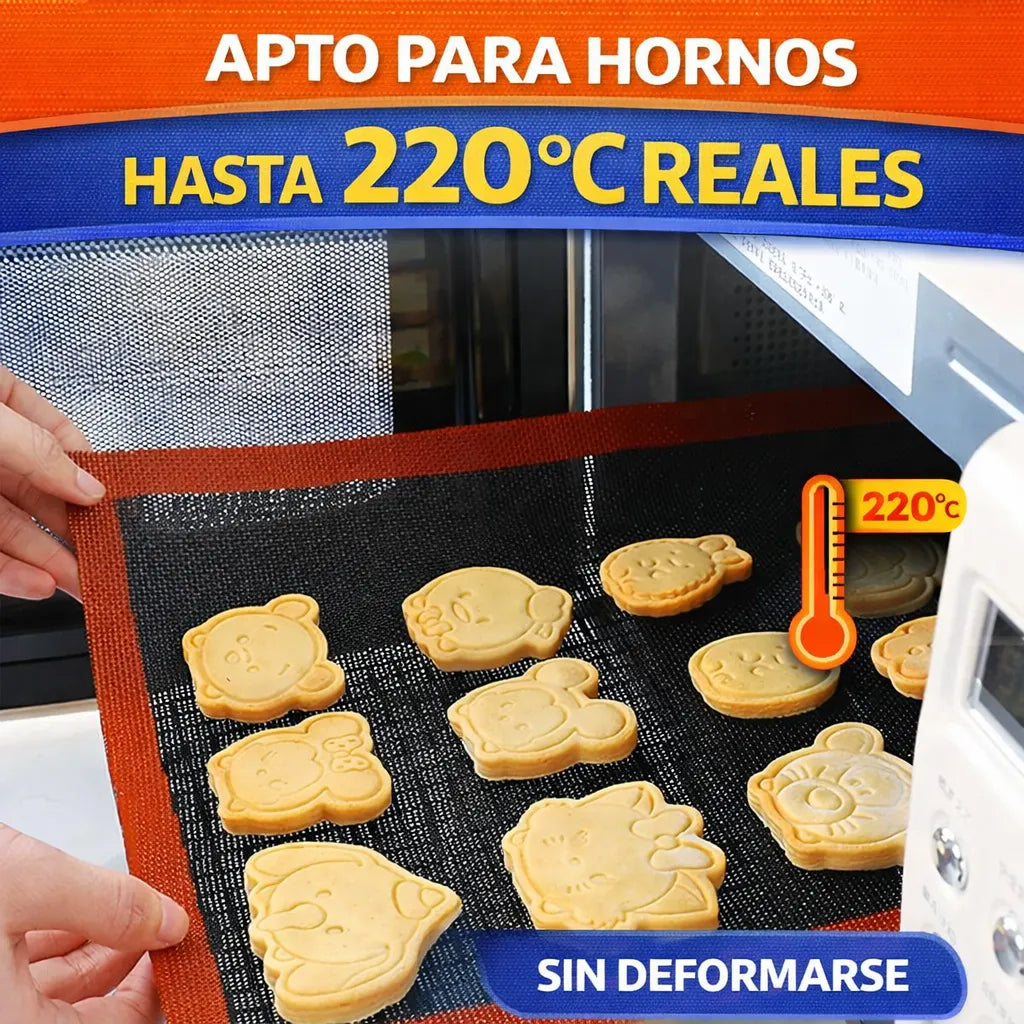 Placa Tapete De Silicona Microperforado ideal Repostería Uso Alimentico 40 cm x 30 cm