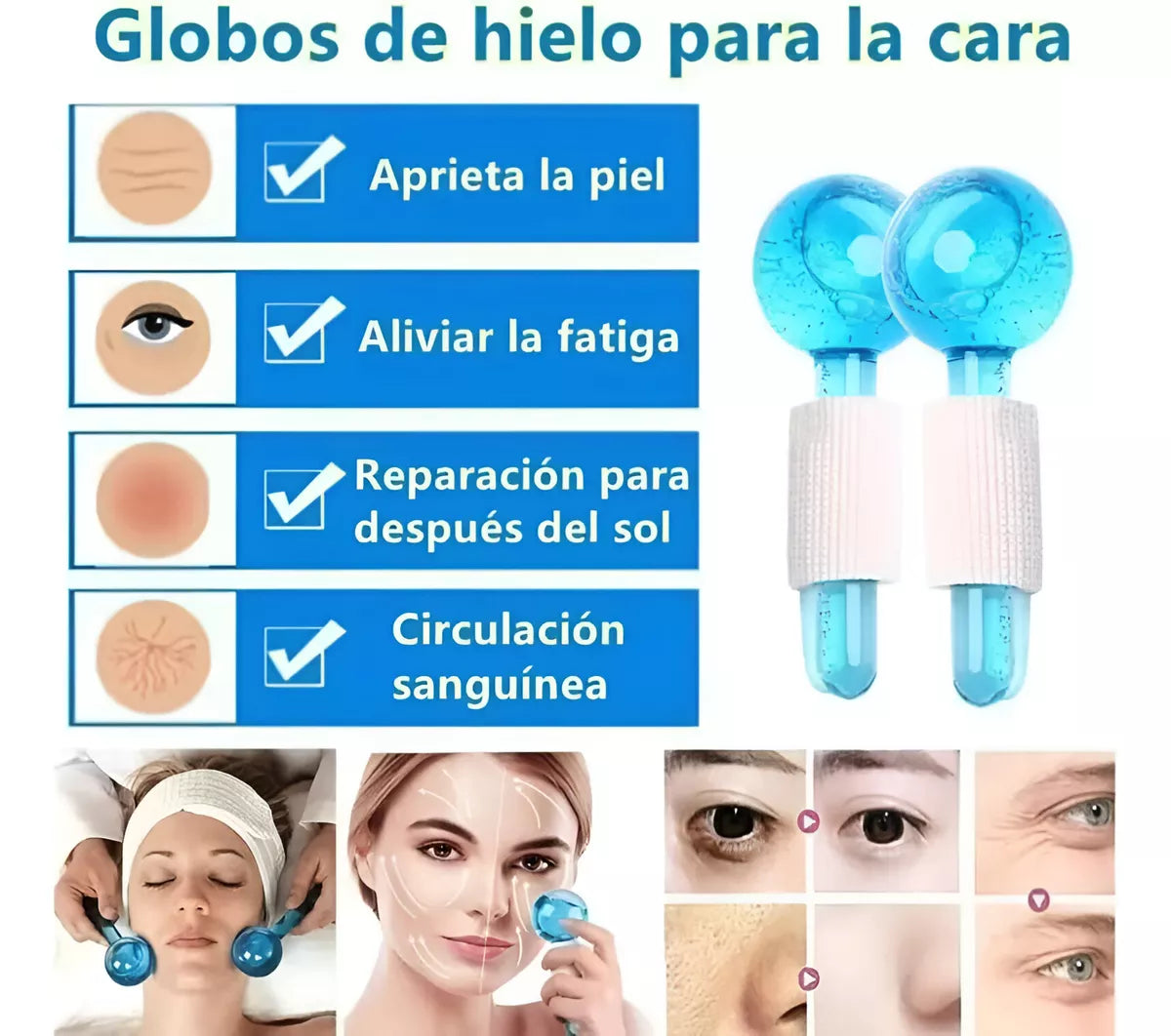 Masajeador Facial Calmante Sinusal Antipirético Cara Cuello FEDE-019