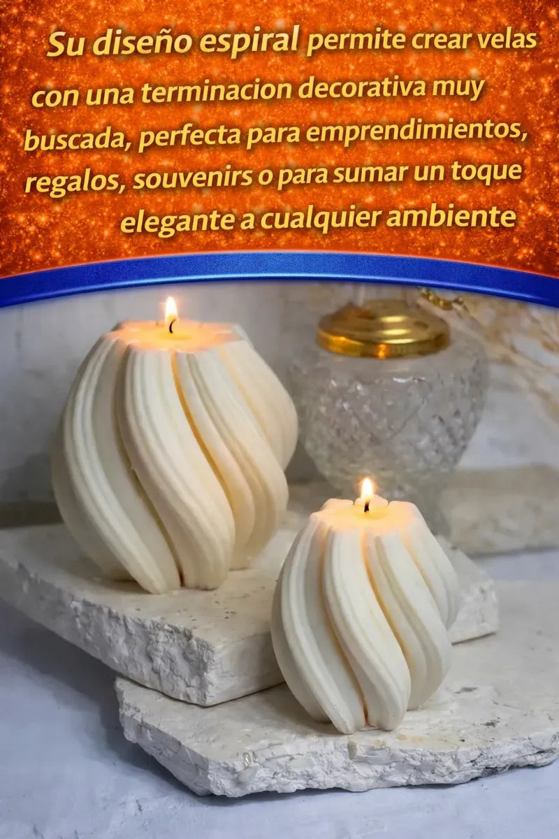 Molde Silicona Para Velas Forma Espiral Ideal Velas De Soja R-068