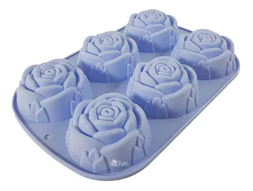 Molde De Silicona Forma De Rosa Ideal Velas o Jabones