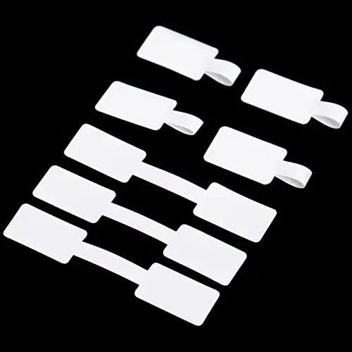 Etiquetas Adhesivas 100u Caravanas Cadenas Anillos Bijouteri Blanco