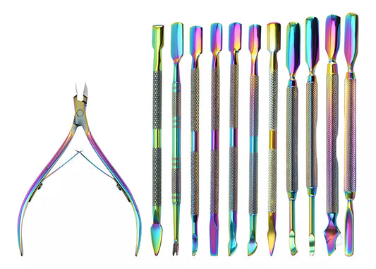 12 Piezas De Alicates Para Cutículas Y Kit De Uñas Encarnada FEDE-004