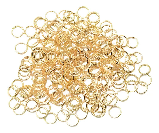 100 Aros Metal Argolla 10mm Para Llaveros Dorados