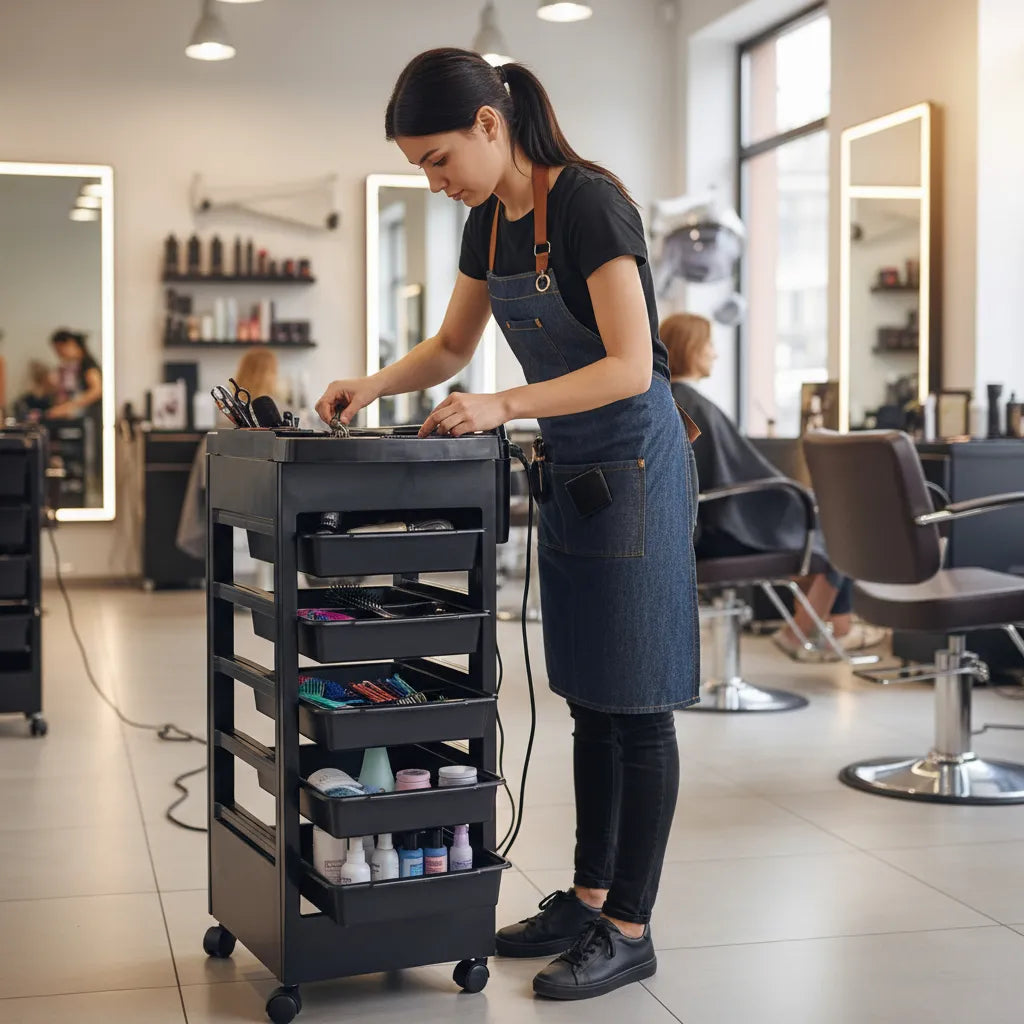 Carro Para Peluqueria Manicura Podologia Varios Estantes