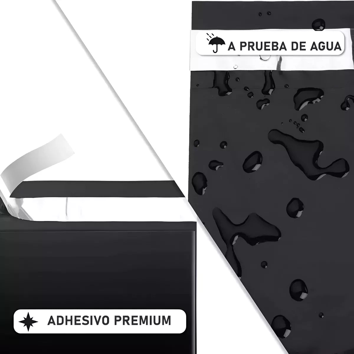 Bolsas Sobres Adhesivas 20x30cm Lisas Negras Ecommerce 100un