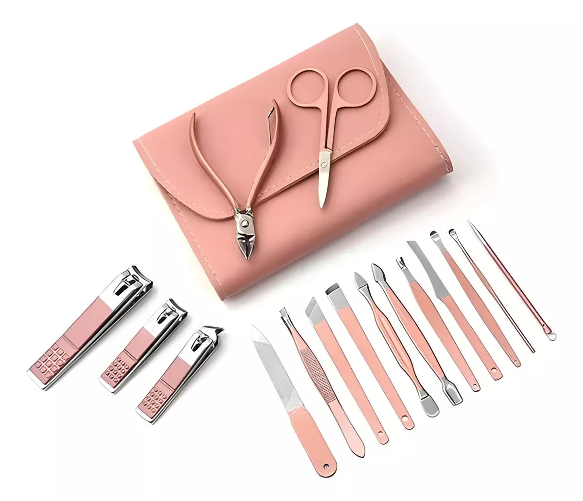 Set Profesional Manicura Pedicura Cortaúñas Acero Inoxidable