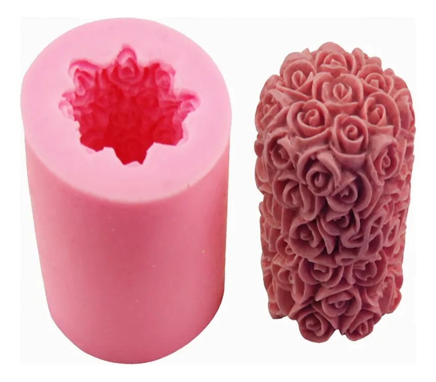 Molde Silicona Velon Forma Flores Rosas Ideal Cera De Soja
