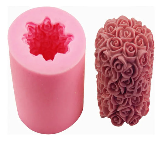 Molde Silicona Velon Forma Flores Rosas Ideal Cera De Soja