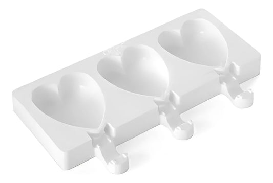 Molde de silicona para hacer helados Forma de corazon + 50 palitos de regalo