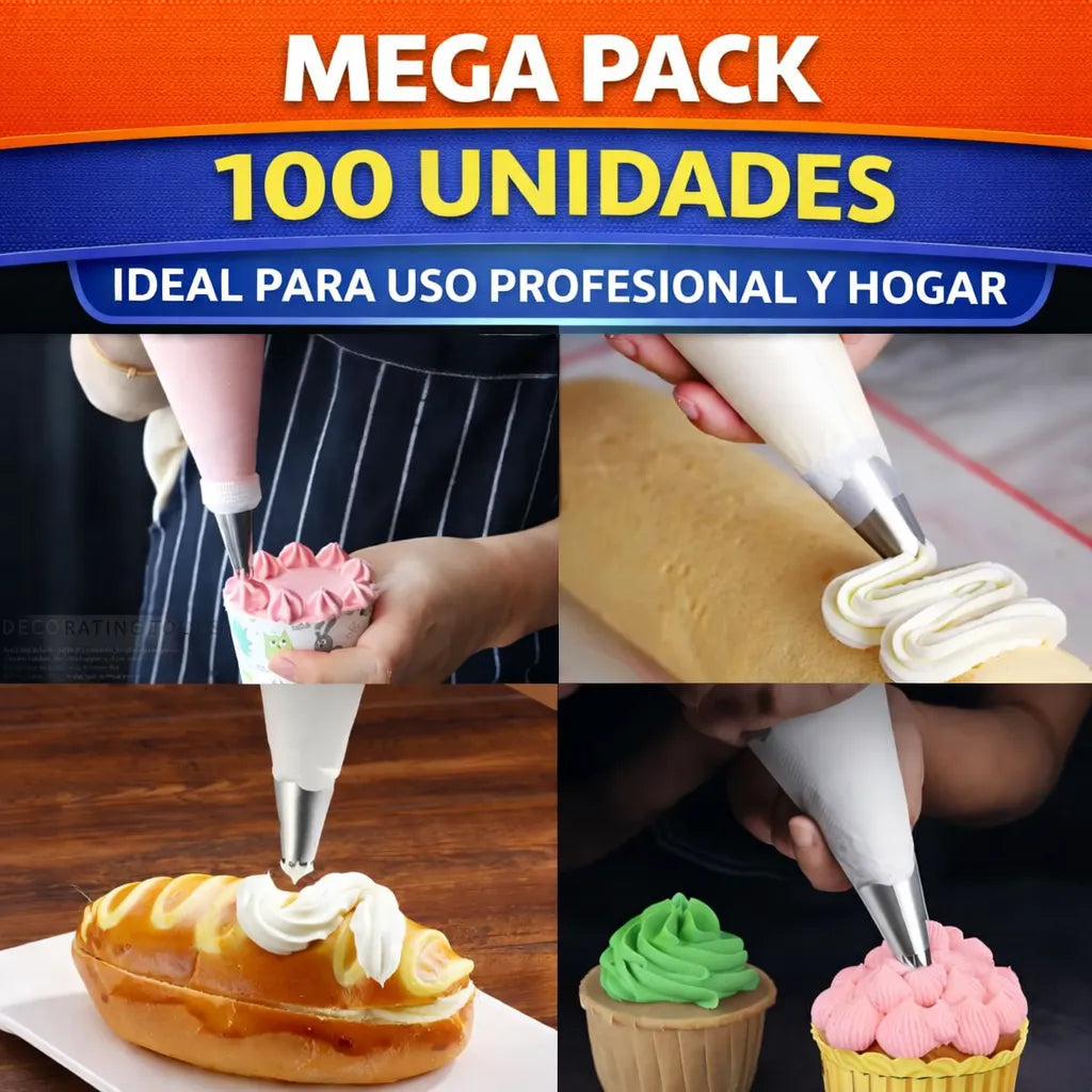 Manga de repostería Fuertes descartable mediana x100un