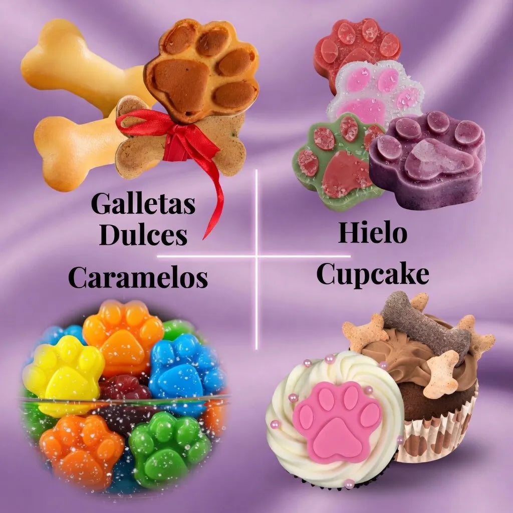 Molde De Silicona Patitas De Perro Chocolate Jabon Souvenir