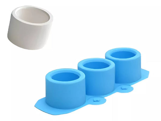 Molde De Silicona para hacer macetas forma cilindrica