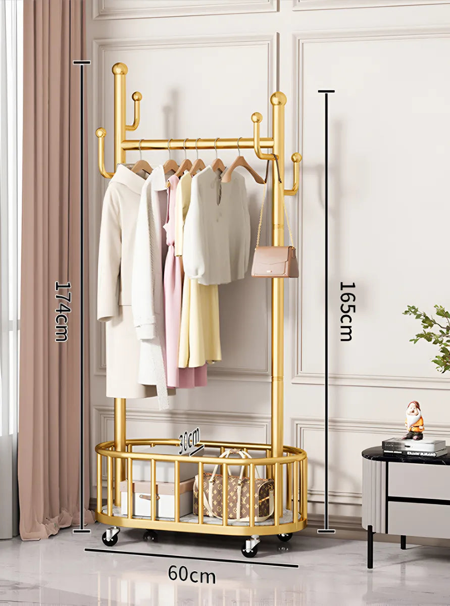 Perchero Moderno De Metal Con Estante Espacioso Resistente gc25156