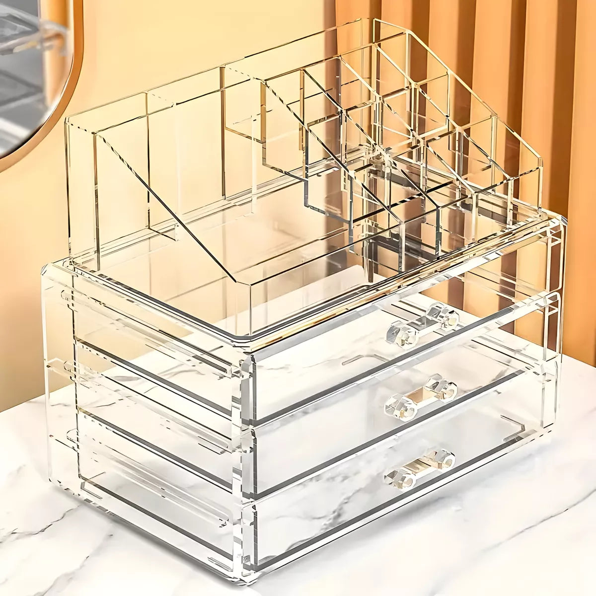Organizador De Maquillaje Cosmeticos En Acrilico Fuerte
