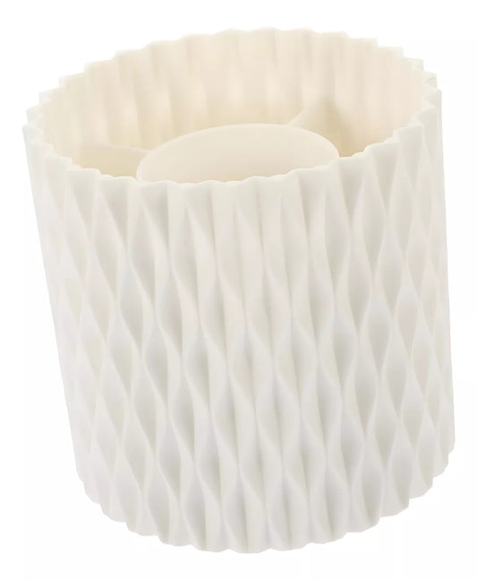 Organizador De Maquillaje O Pinceles Giratorio 360° Moderno BLANCO