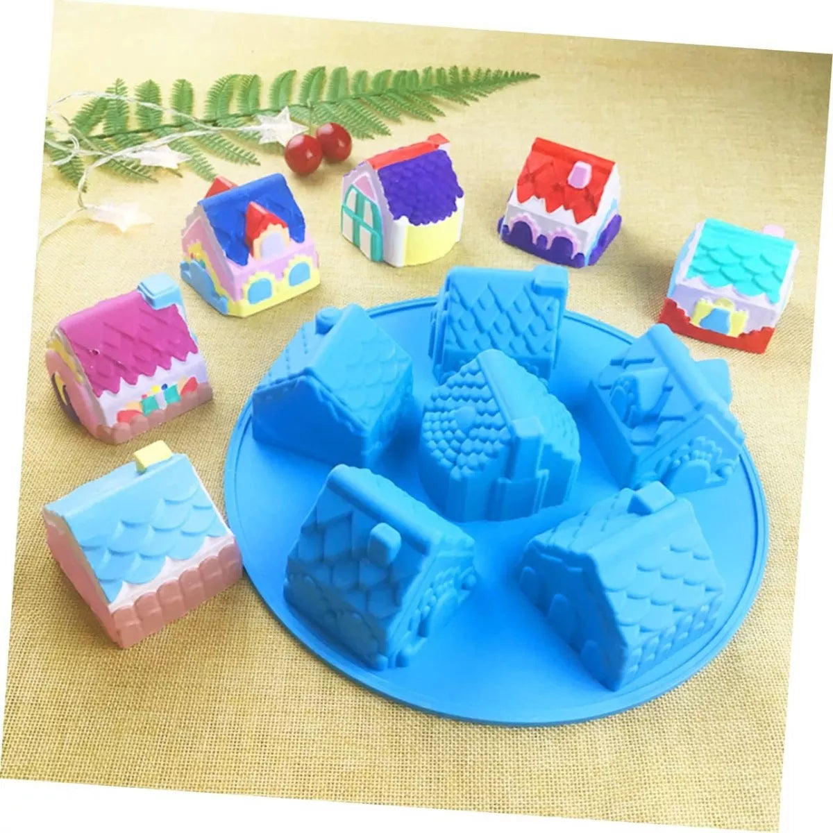 Moldes De Silicona Casitas Forma Casas Antiadherente