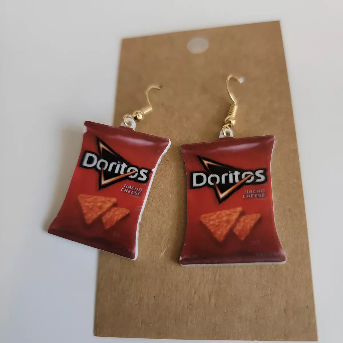 Set X2 Caravanas Forma De Paquete De Doritos Snacks