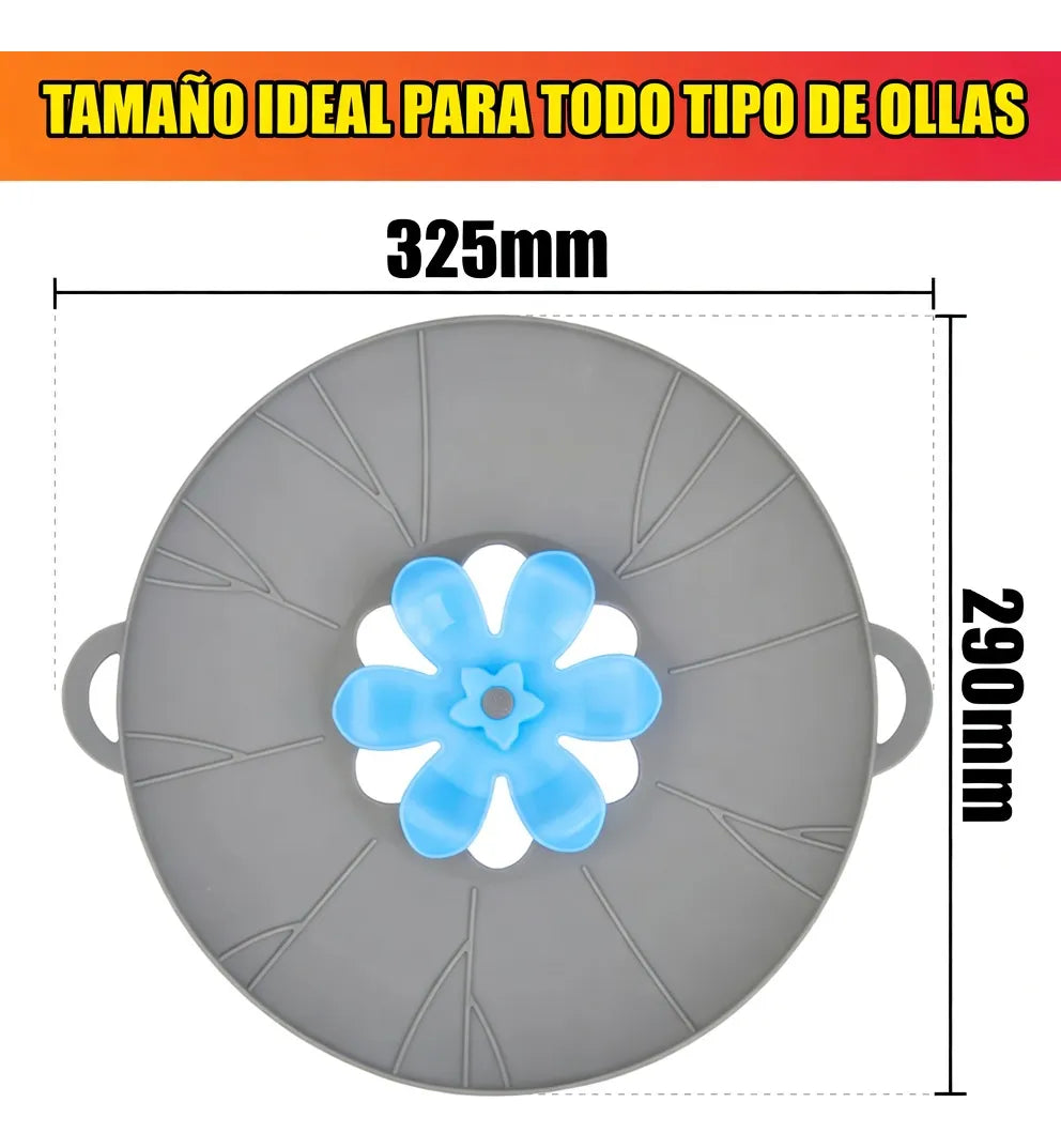 Tapa De Silicona Anti Derrame Multifuncion Ideal Para Cocina