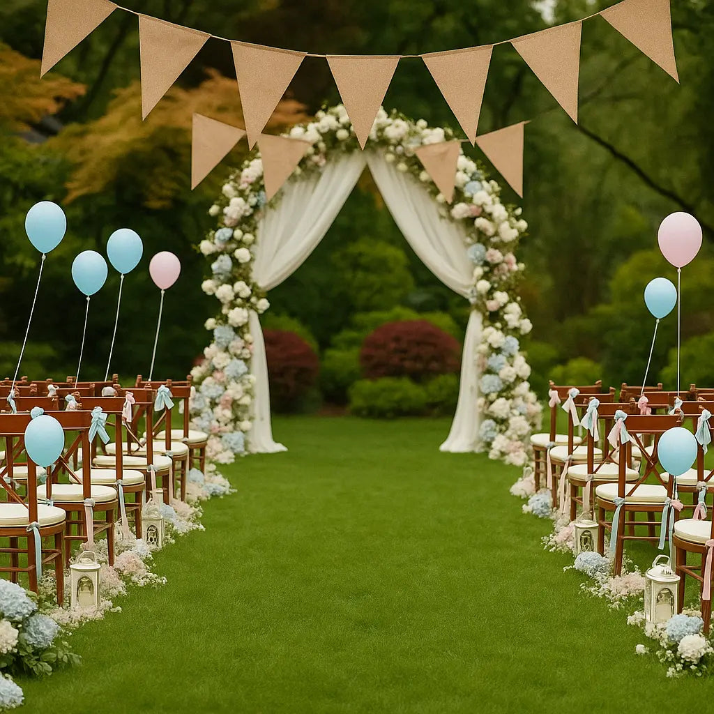 Banderin Arpillera Casamientos Eventos Bodas