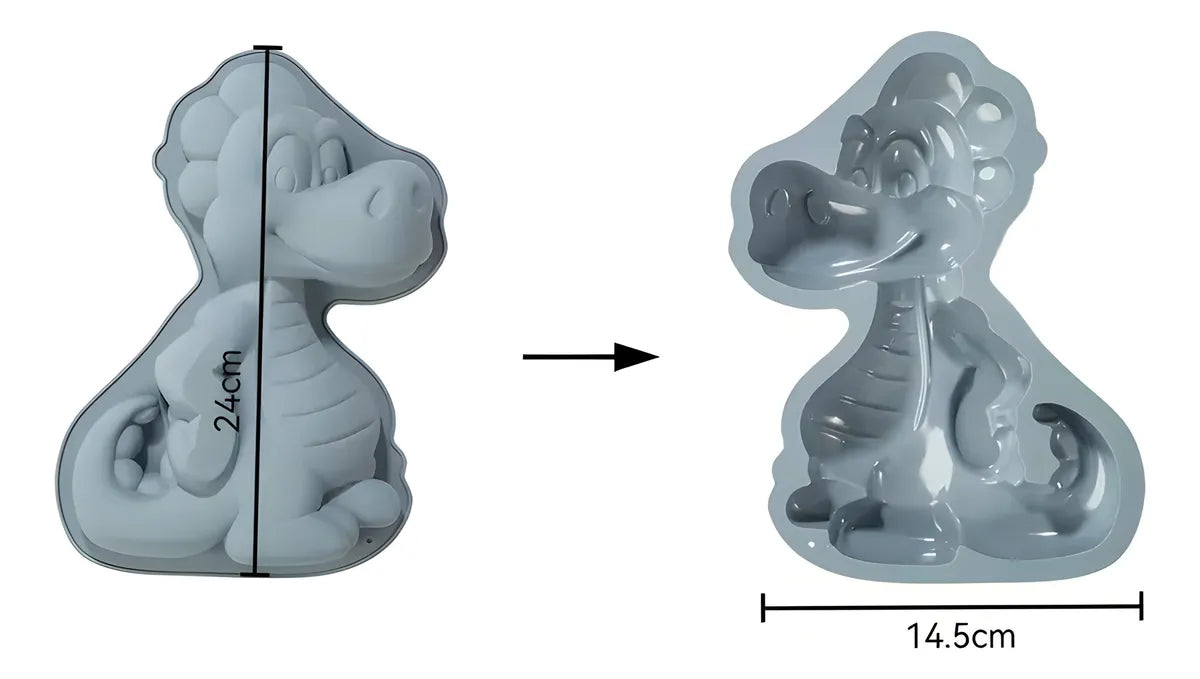 Molde Silicona Dinosaurio Ideal Tortas Cumpleaños Decoracion