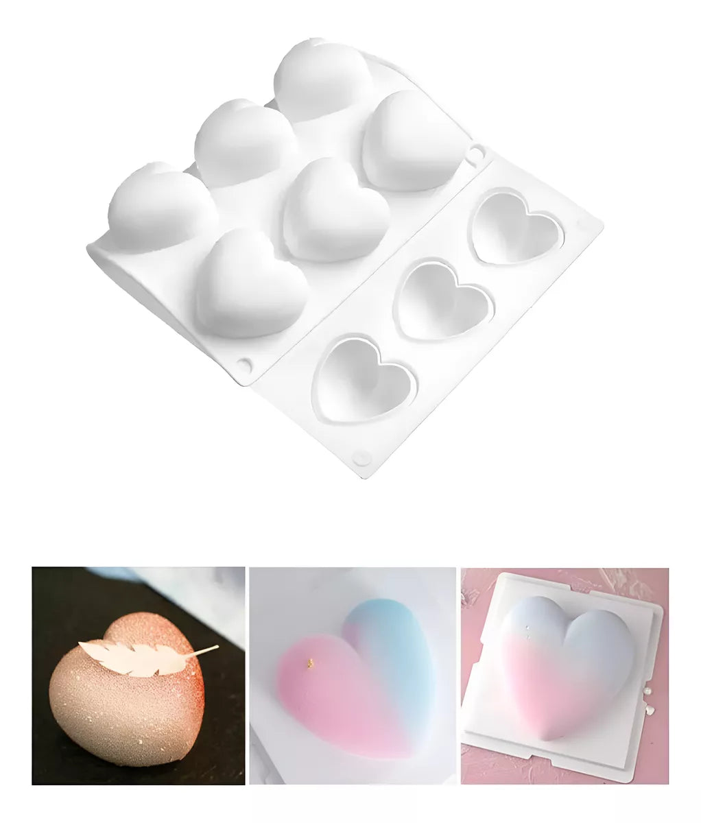 Moldes De Silicona Corazones 3d San Valentin Antiadherente