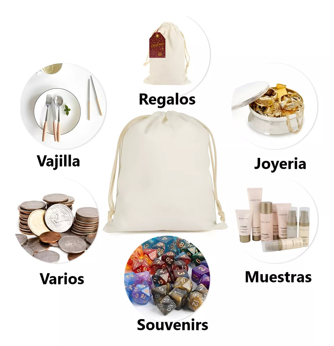 Bolsas De Lienzo 20x30cm Usos Varios Ecologica