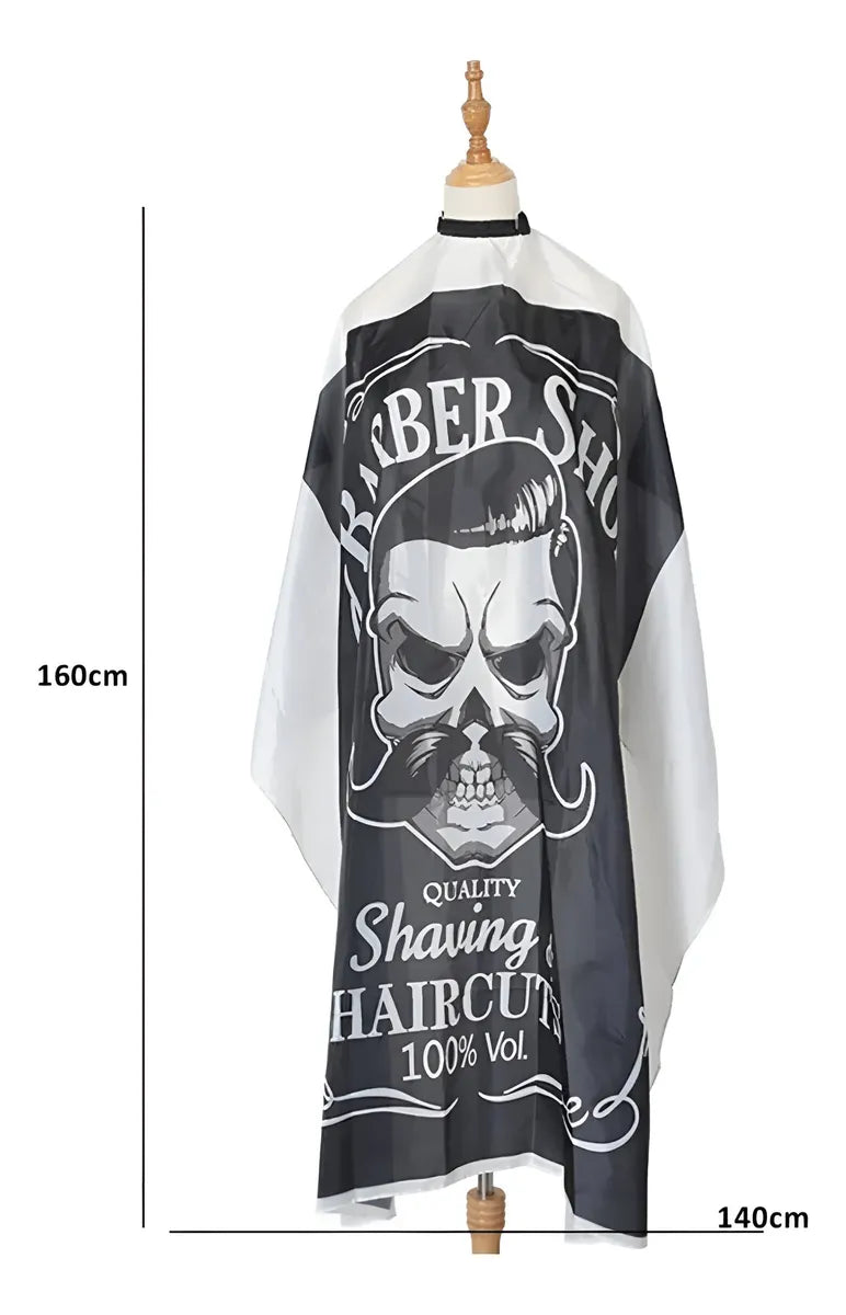 Capa De Corte Peluqueria Barberia Color Negro Delantal