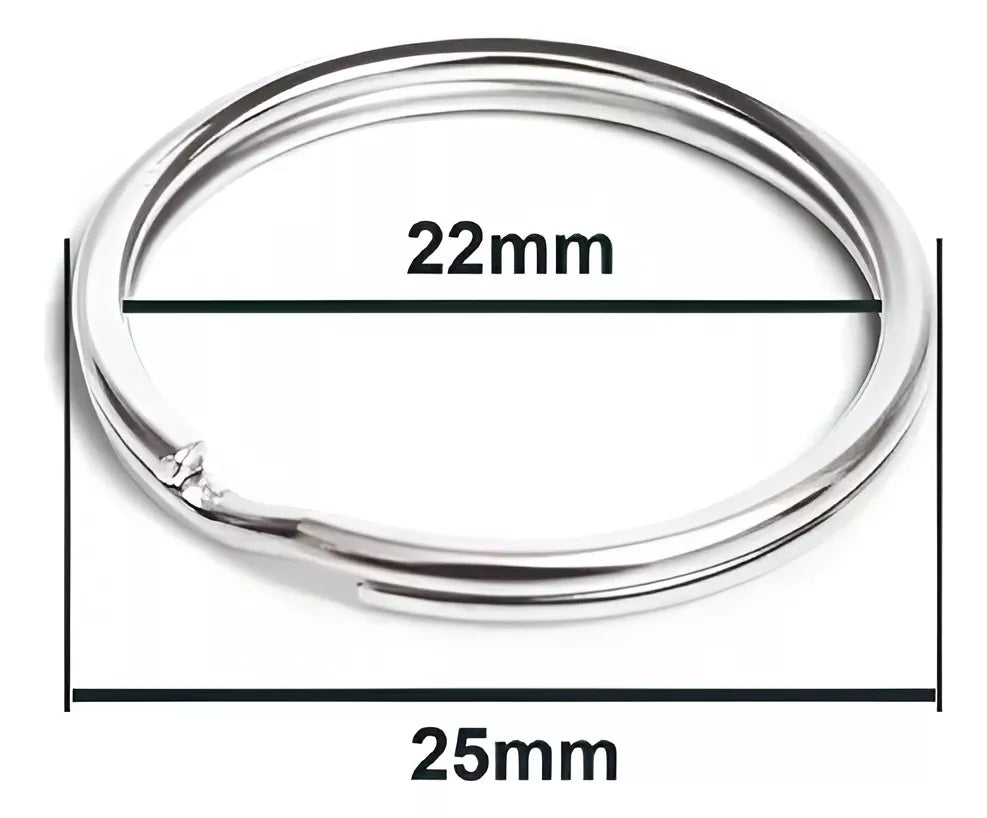 500 Aros Metal Argolla 25mm Para Llaveros De Cinta Artesania