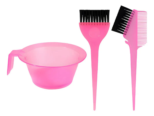 Kit profesional para teñir cabello 3un brocha peine cuenco FEDE 13