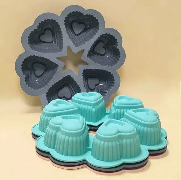 Molde Silicona Para Tortas Jabones Gelatina Bomones Corazon