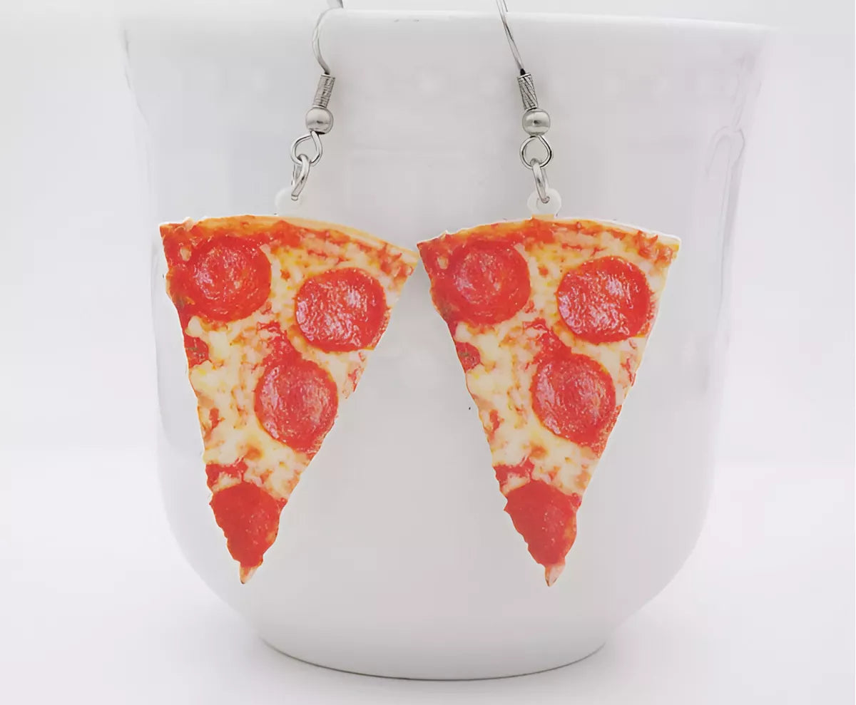 Set X2 Caravanas Forma De Pizza Con Pepperoni Halloween