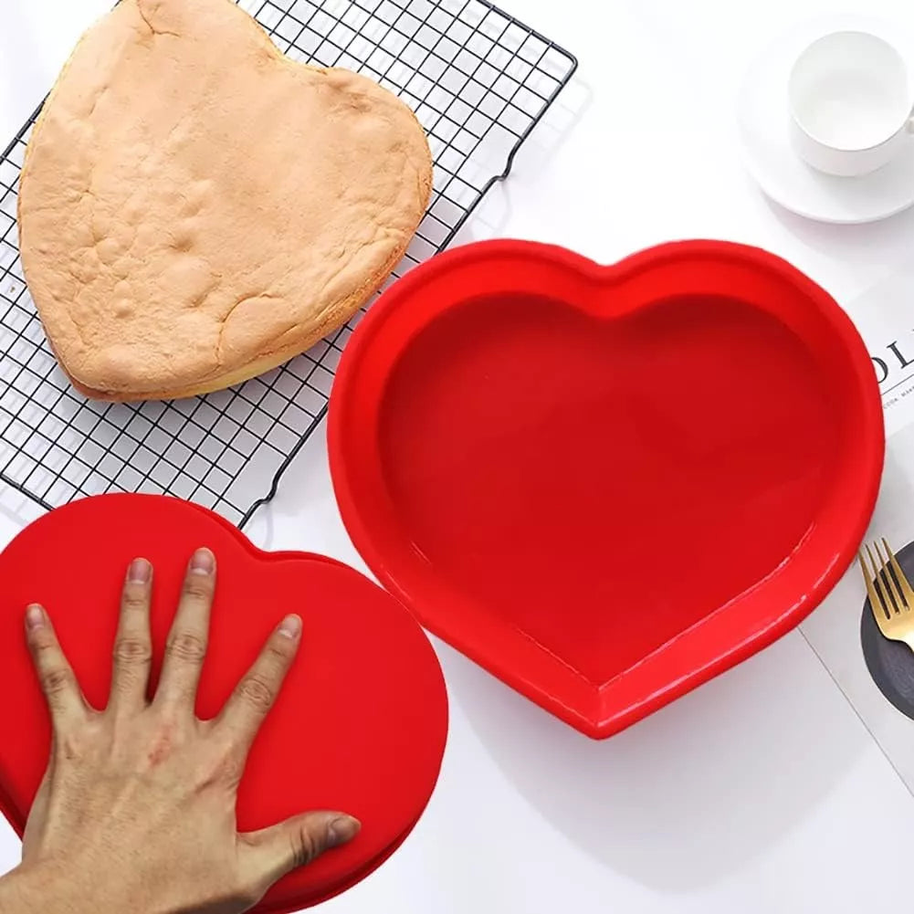 Molde De Pastel De Silicona Corazon Grande