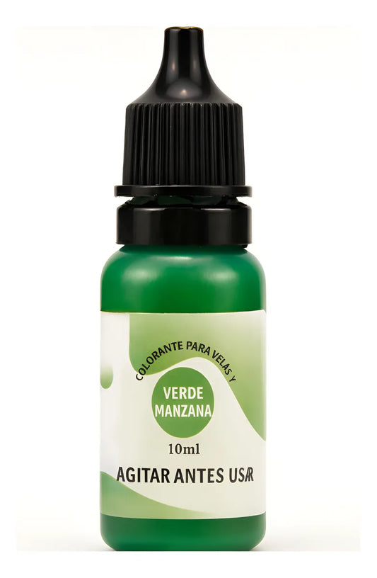Colorante Concentrado Velas Jabones 10ml Verde Manzana