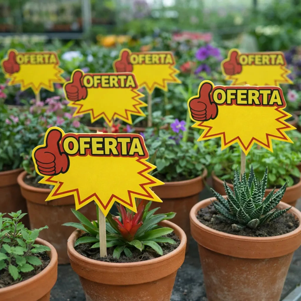 Cartel Para Estanteria Gondola Oferta X10un 13cmx10cm