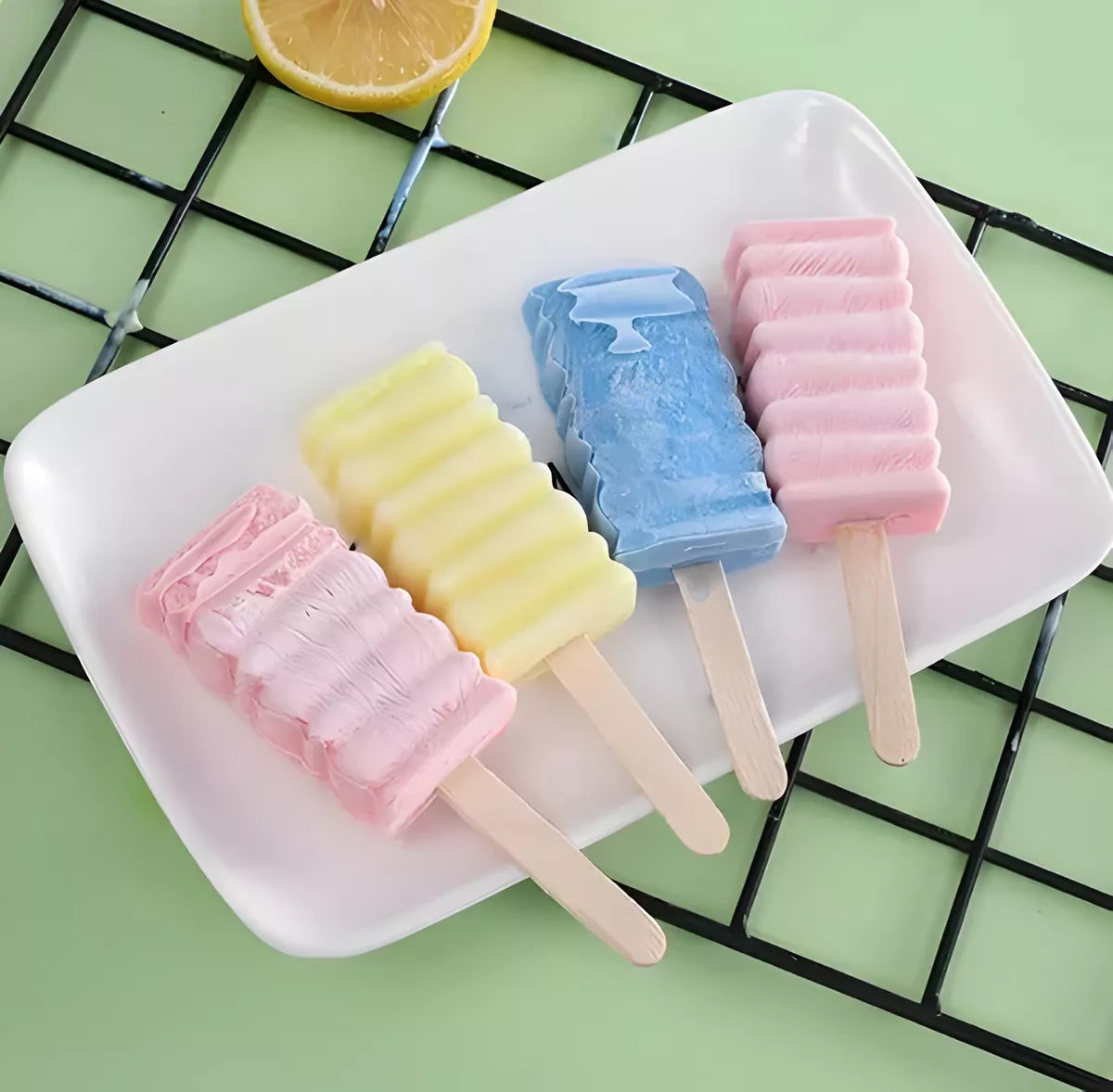 Molde de silicona para hacer helados Rectangular + 50 palitos de regalo