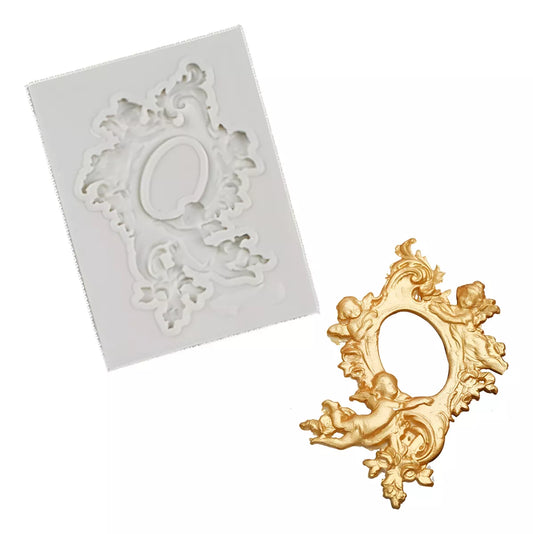 Molde Para Fondant Marco De Espejo De Estilo Europeo R-010