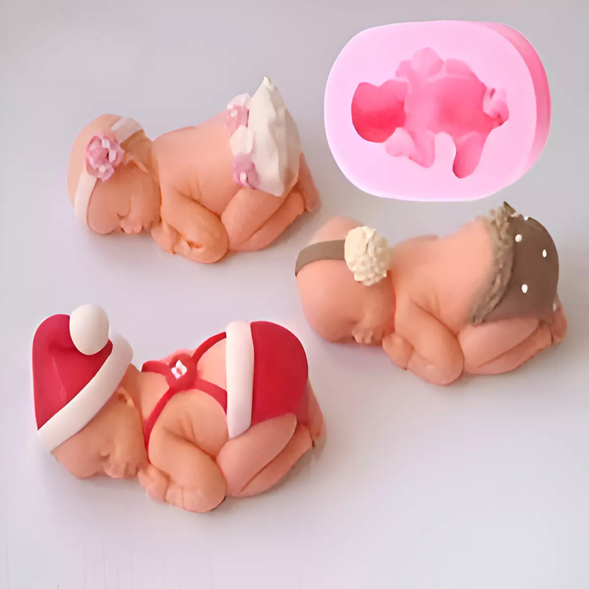 Molde Silicona Bebe Dormilon Bebe Durmiendo