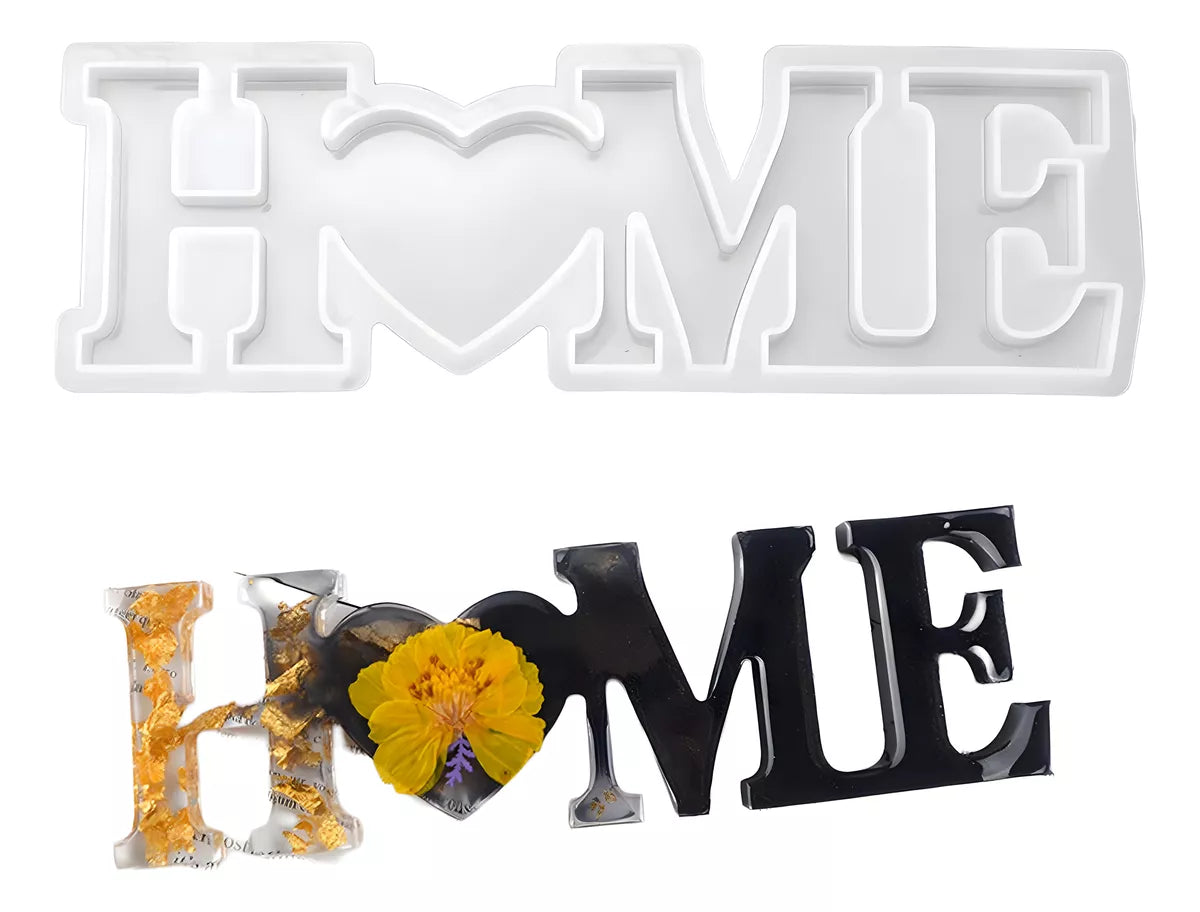 Molde Para Resina Epoxi Cartel Home Familia Letrero Hogar