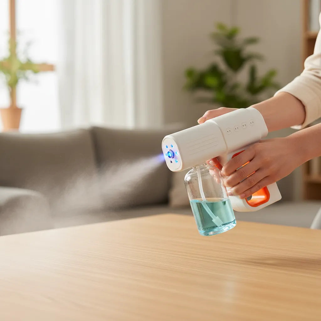 Pistola Inalambrica Desinfectante Spray Recargable Con Luz