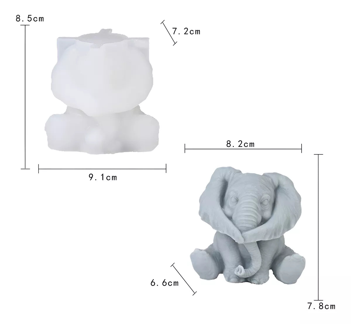 Molde Para Velas Elefante Ideal Velas Cera De Soja Natural