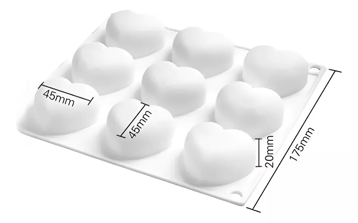 Moldes De Silicona Corazones 3d San Valentin Antiadherente