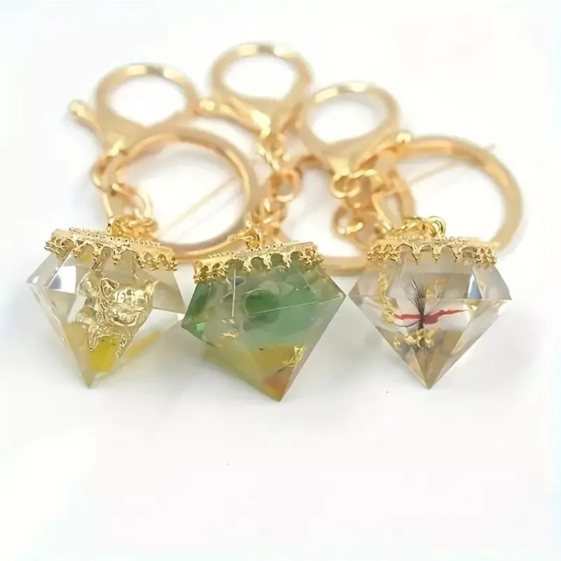 Set 2 Molde De Silicona Diamantes Para Resina Epoxi Llaveros