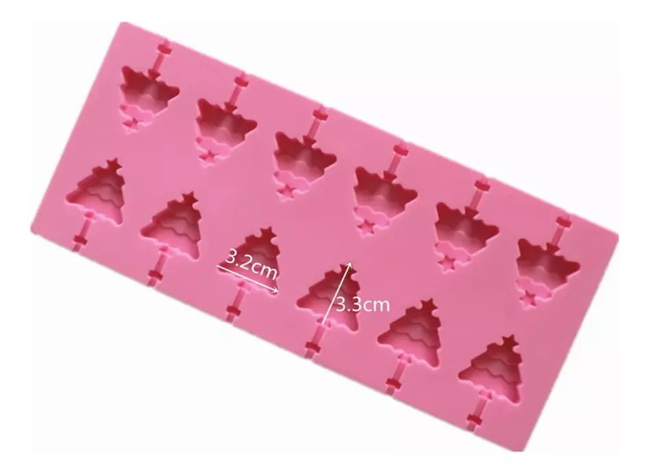 Molde Silicona Para Hacer Chupetines Pino Arbol Navidad