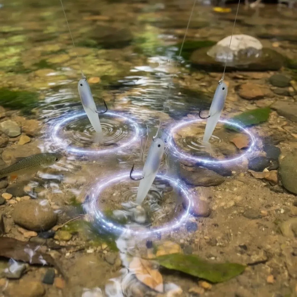 10 Señuelos Pesca Mojarra Con Anzuelo De Silicona Realista