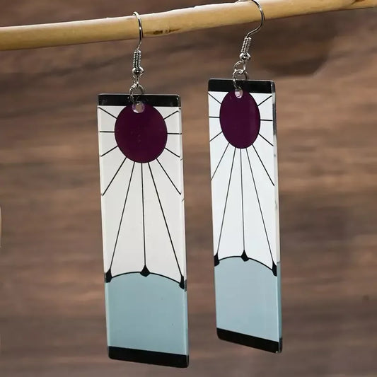 Caravanas De Tanjiro Kimetsu No Yaiba Pendientes Acrílico