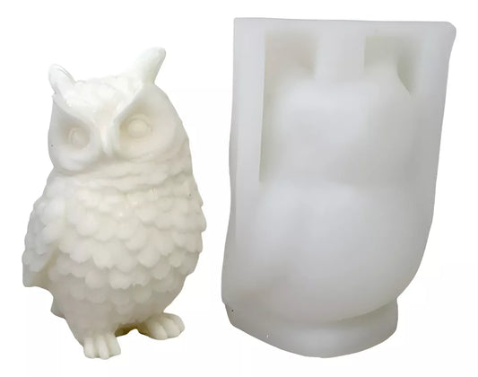 Molde De Buho Grande 15cm Velas Artesanias O Resina Epoxi