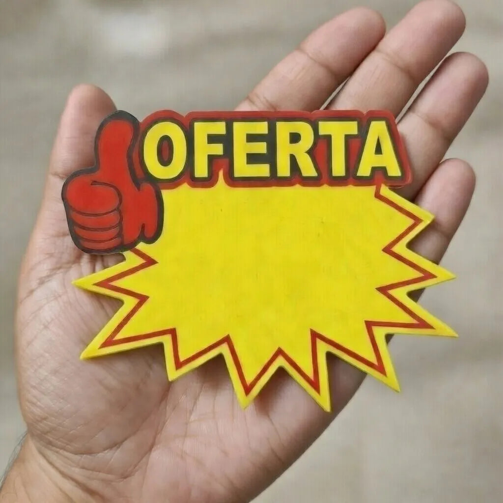 Cartel Para Estanteria Gondola Oferta X10un 13cmx10cm