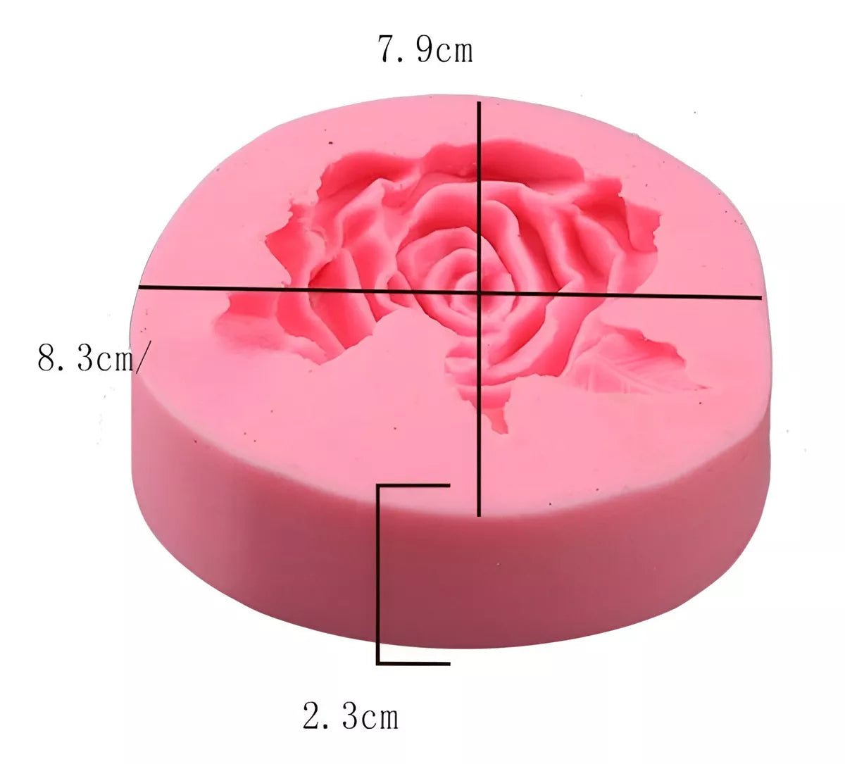 Molde Silicona Flor Con Hojas Grande Decoracion Tortas R-030